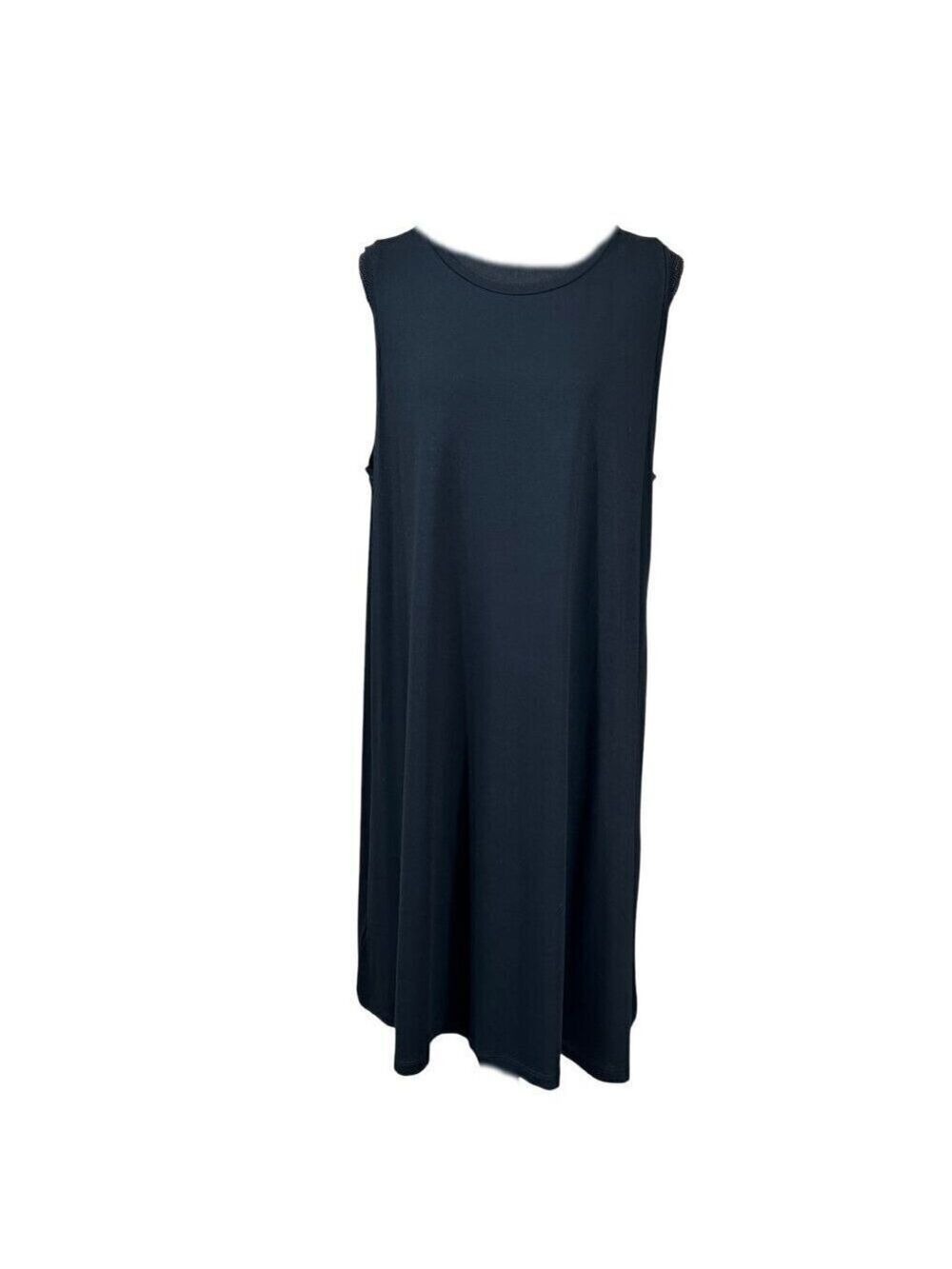 LOFT NWT Black Rayon Blend Knee-Length Sleeveless Sheath Dress Size XL